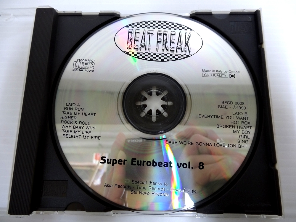 SUPER EUROBEAT vol.8 CD　ユーロビート 1990 NON・STOP・MIX_画像3