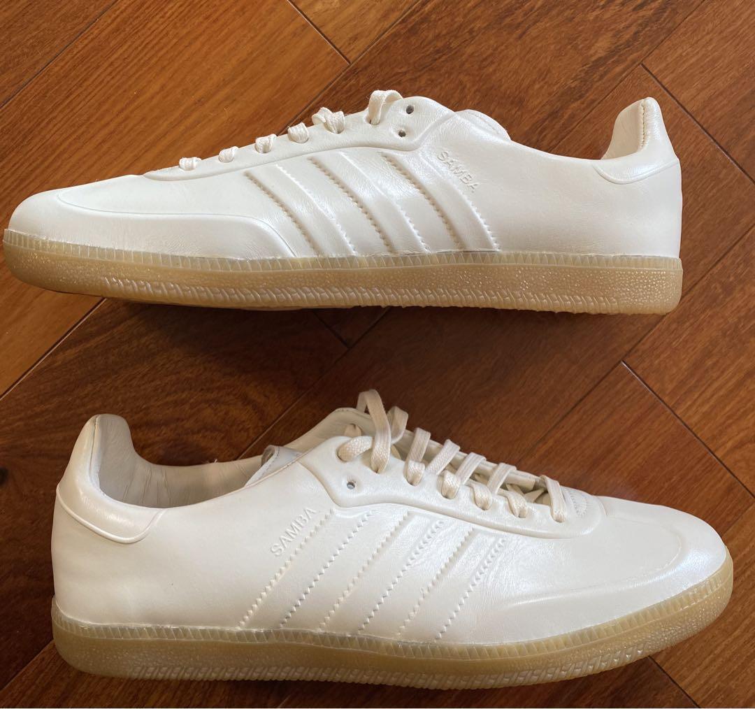 未使用★タグ付 超希少モデル バーニーズ ニューヨーク別注 BARNEYS NEW YORK adidas SAMBA 26 WHITE GUM 本革 _画像1