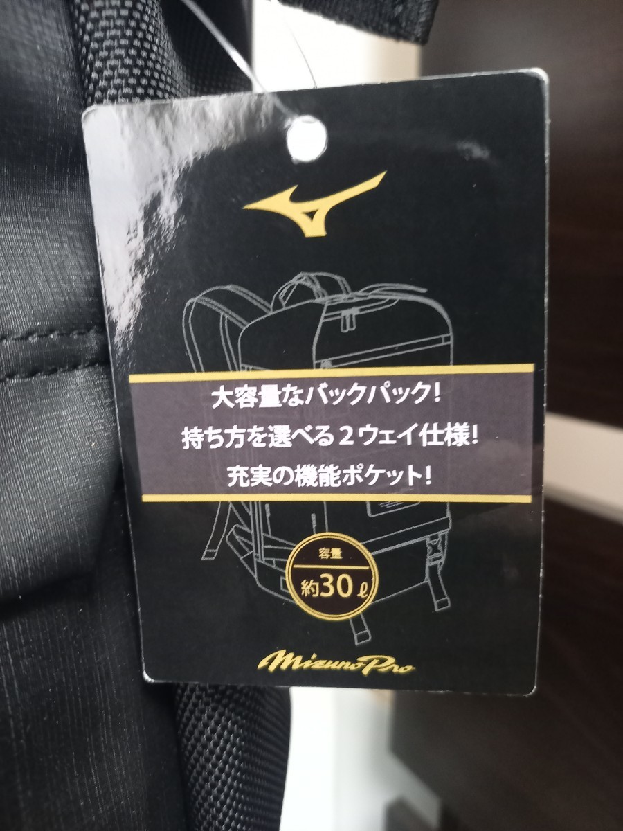 販売終了/入手困難/激レア/未使用/自宅保管品 ミズノプロ/mizunoPro バックパック PTY 1FJD8906 09:ブラックの画像8