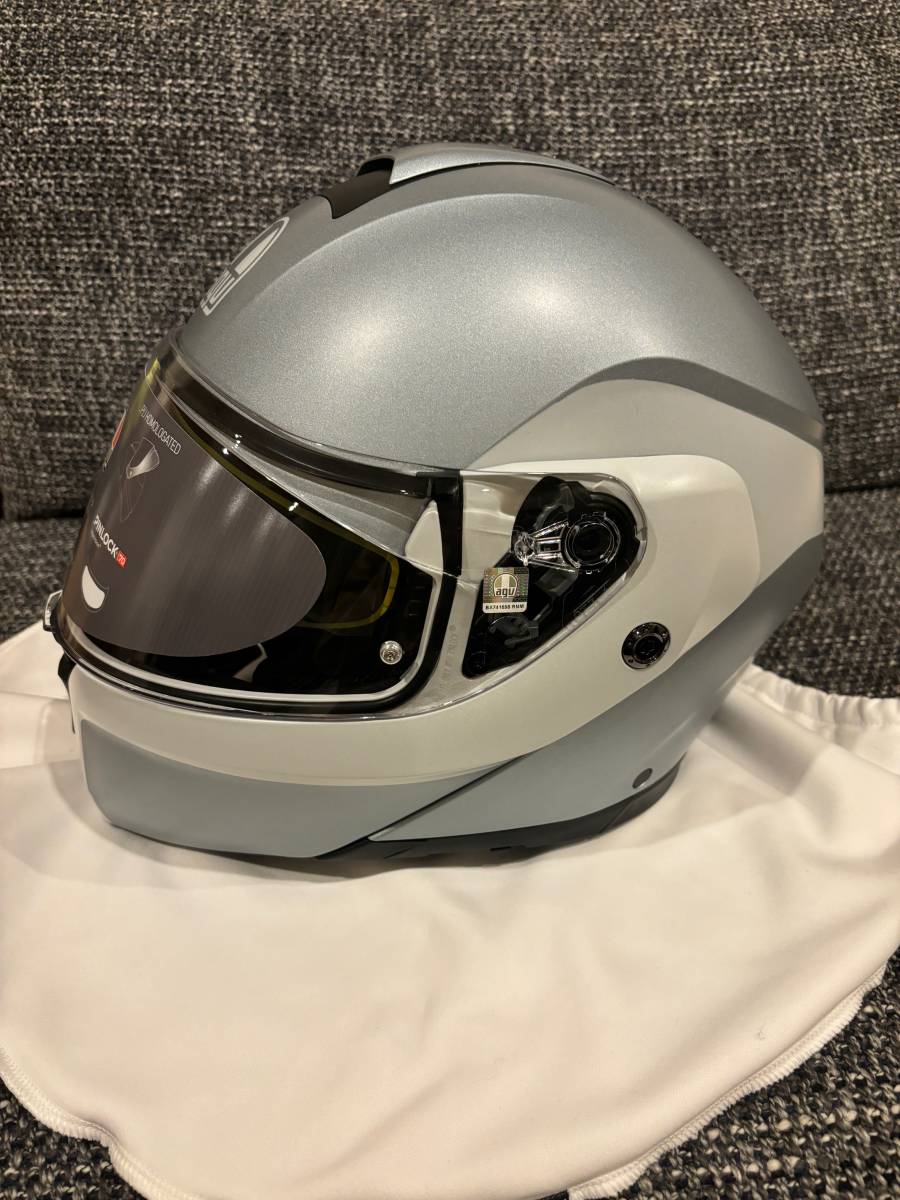 1-9 18296001-004【AGV】STREETMODULAR AGV E2206 MPLK LEVICO｜ヘルメット｜MATT DOUBLE LIGHT GREY｜Size: M｜アウトレット購入品｜新品_画像4