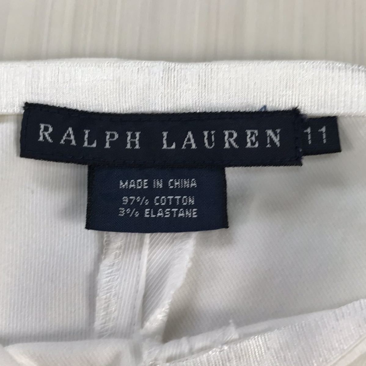 RALPH LAUREN Ralph Lauren stretch pants strut pants slacks 11 white 