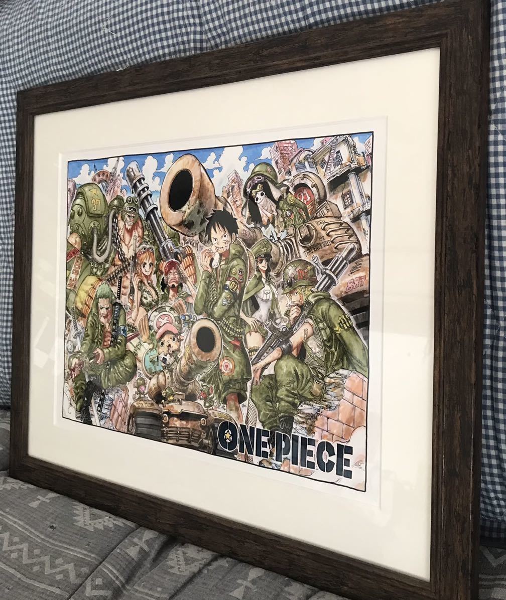 送料無料 ワンピース 未使用 複製原画 ジャンプフェスタ 2015 尾田栄一郎 ONE PIECE 複製原稿 集英社 少年ジャンプ ルフィ麦わら一味の画像9