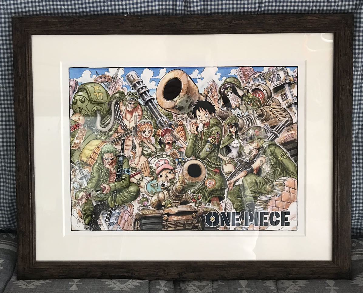 送料無料 ワンピース 未使用 複製原画 ジャンプフェスタ 2015 尾田栄一郎 ONE PIECE 複製原稿 集英社 少年ジャンプ ルフィ麦わら一味の画像1