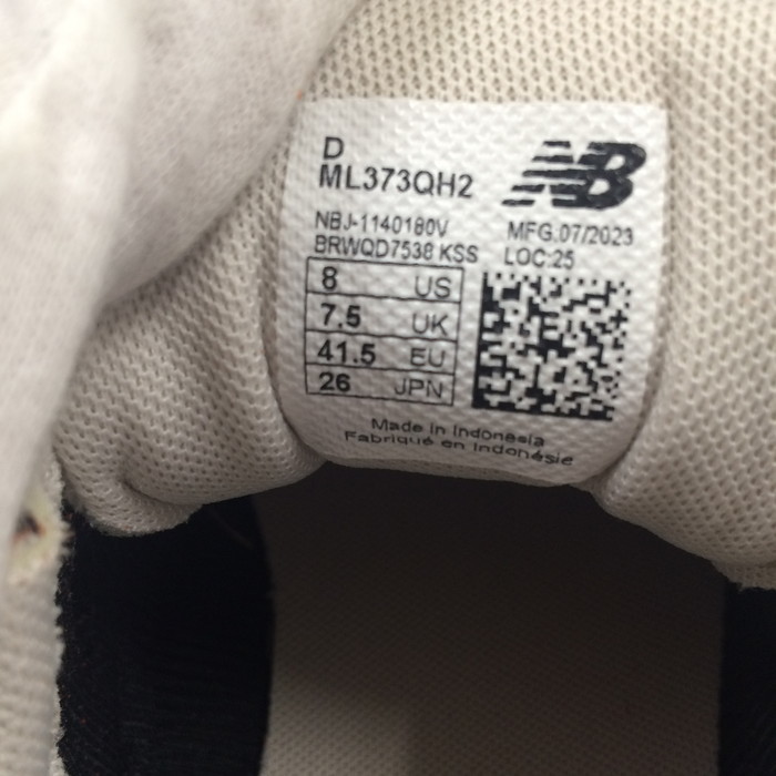 美品 New Balance 373 メンズ スニーカー 26.0cm ML373QH2 オレンジ [jgg]の画像7