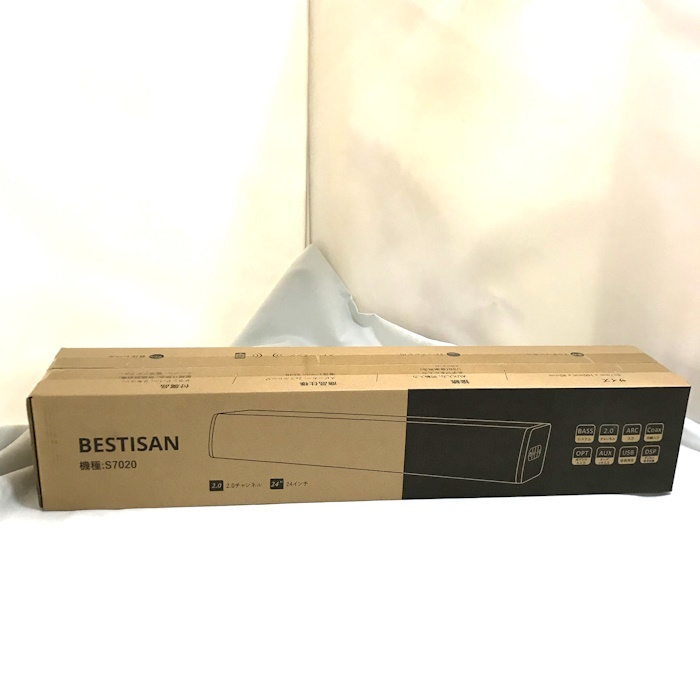 未使用 BESTISAN サウンドバー スピーカー ブラック S7020 [jgg]_画像1