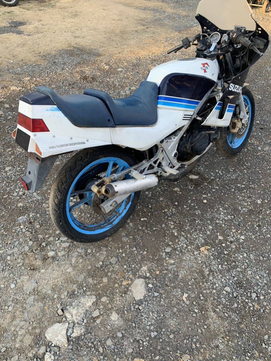RG250γ Gamma GJ21A blue white engine actual work delivery possibility under taking possibility 