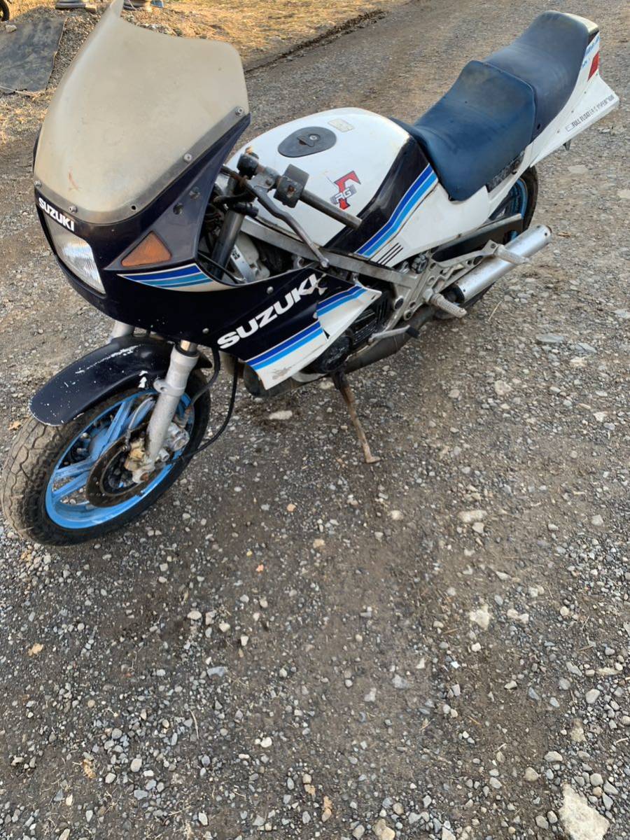 RG250γ Gamma GJ21A blue white engine actual work delivery possibility under taking possibility 