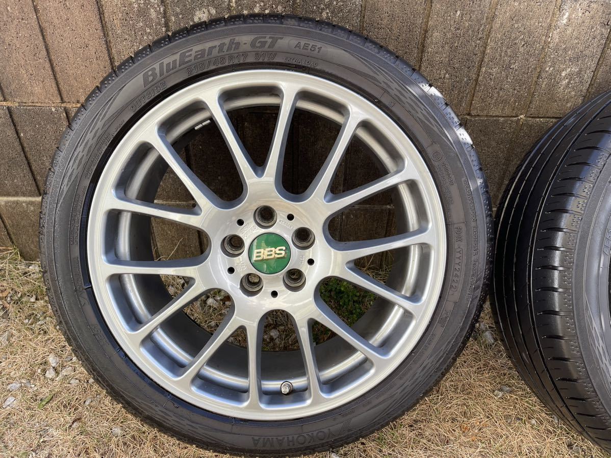 BBS ホイールタイヤセットRE5005 鍛造 17x7.0J +48 PCD 100/5H 215/45R17 プリウス30 (4本セット) _画像5