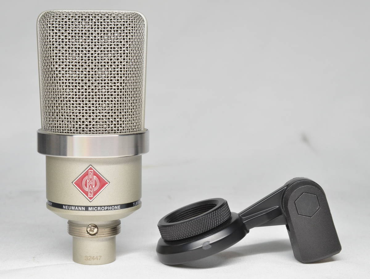 【A】Neumann TLM102 Nickel 出音良好 ノイマン 定番 コンデンサーマイク マイクホルダー塗装ハゲあり。_画像3