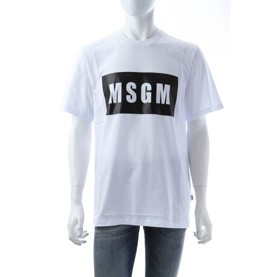 MSGM 新品 国内正規品 ロゴ Tシャツ 半袖 メンズ レディース ホワイト サイズXS_画像1