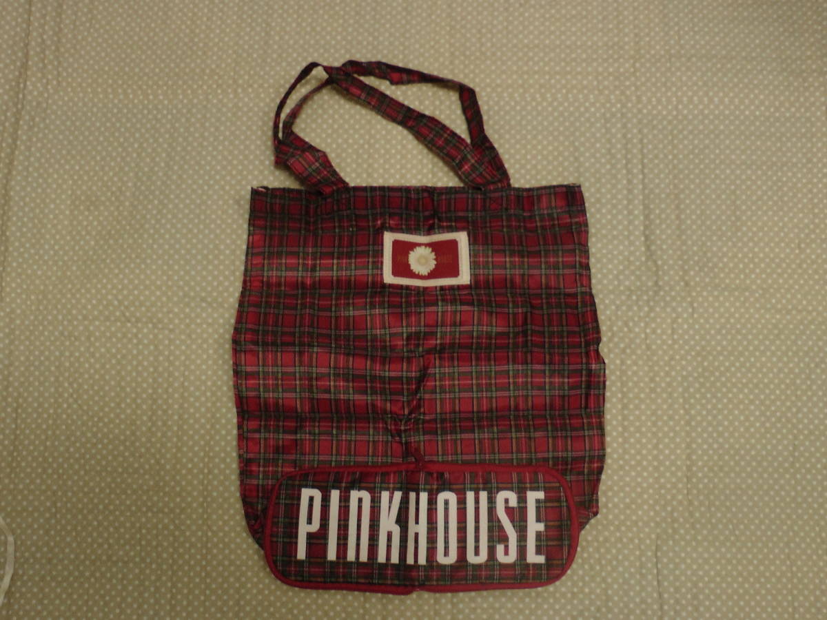 PINK HOUSE　ピンクハウス　エコバッグ　折り畳みエコバッグ　赤系_画像1
