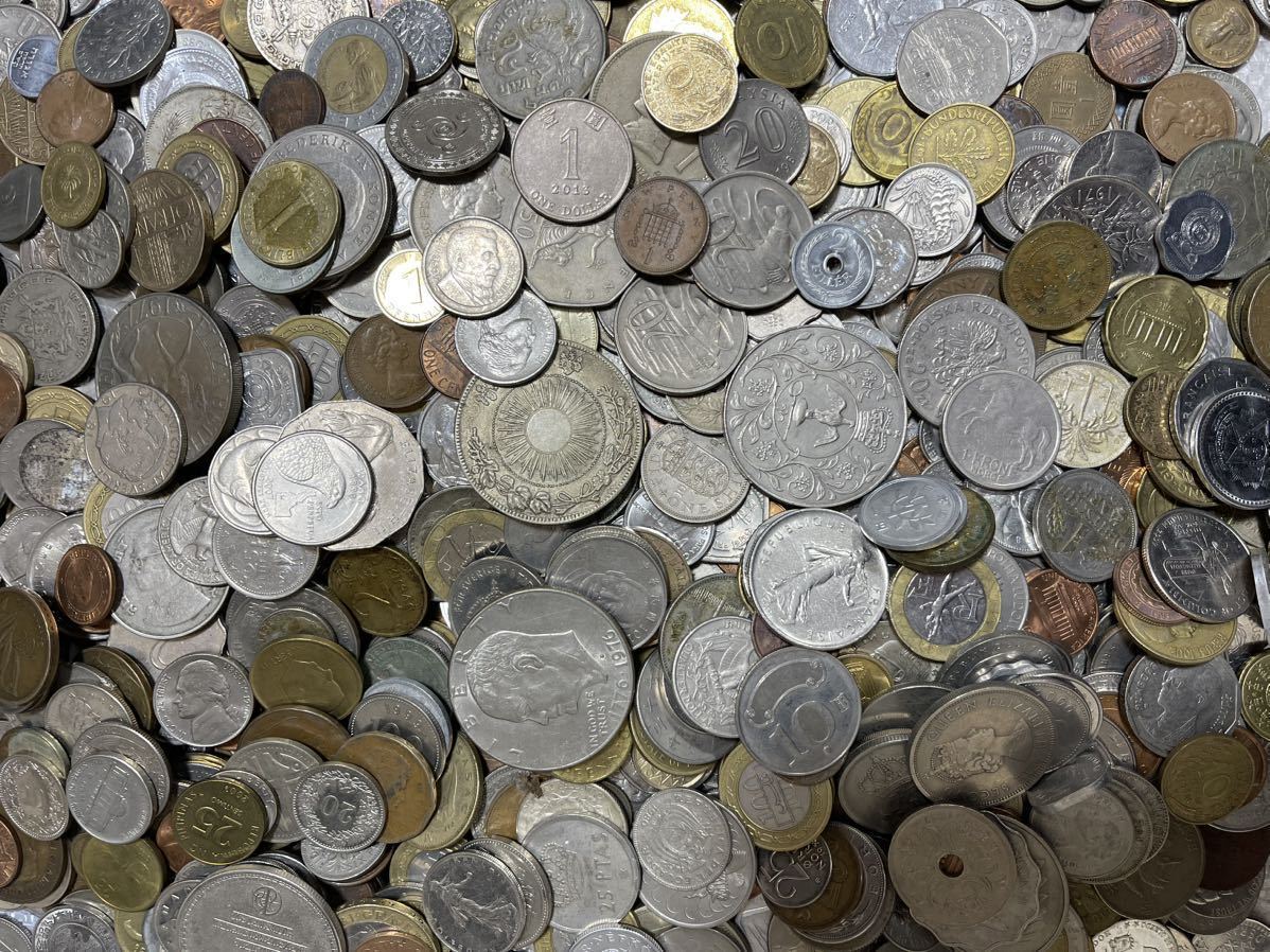 外国/硬貨/古銭/中国/硬貨　コイン/大量まとめて　ヨーロッパ アジア アメリカ　韓国等　約5.3kg_画像2