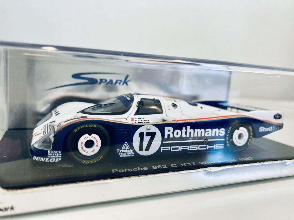 【送料無料】1/43 Spark ポルシェ 962C #17 D.ベル-H.シュタック-A.ホルバート Winner Le Mans 1987 タバコ仕様_画像1