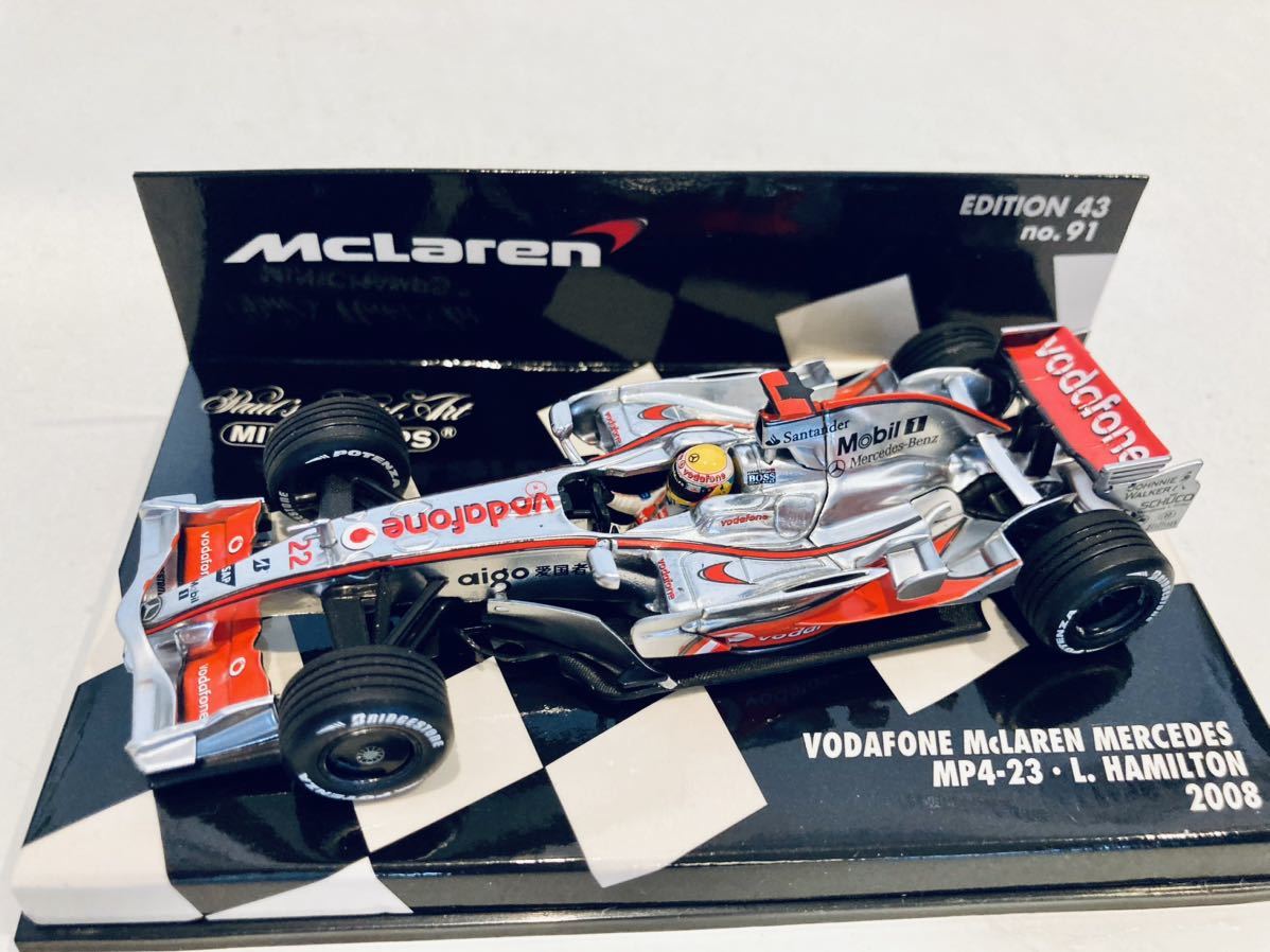 【送料無料】1/43 Minichamps マクラーレン メルセデス MP4-23 #22 L.ハミルトン 2008 (World Champion)_画像7