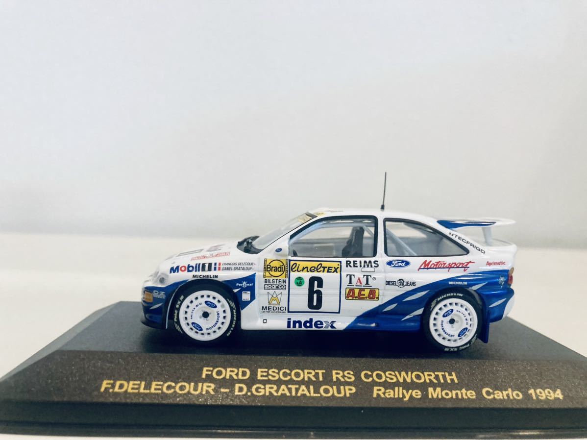 1/43 Rally Car Collection (IXO)フォード エスコート RS コスワース #6 F.デルクール Winner Rally Monte Carlo 1994_画像5