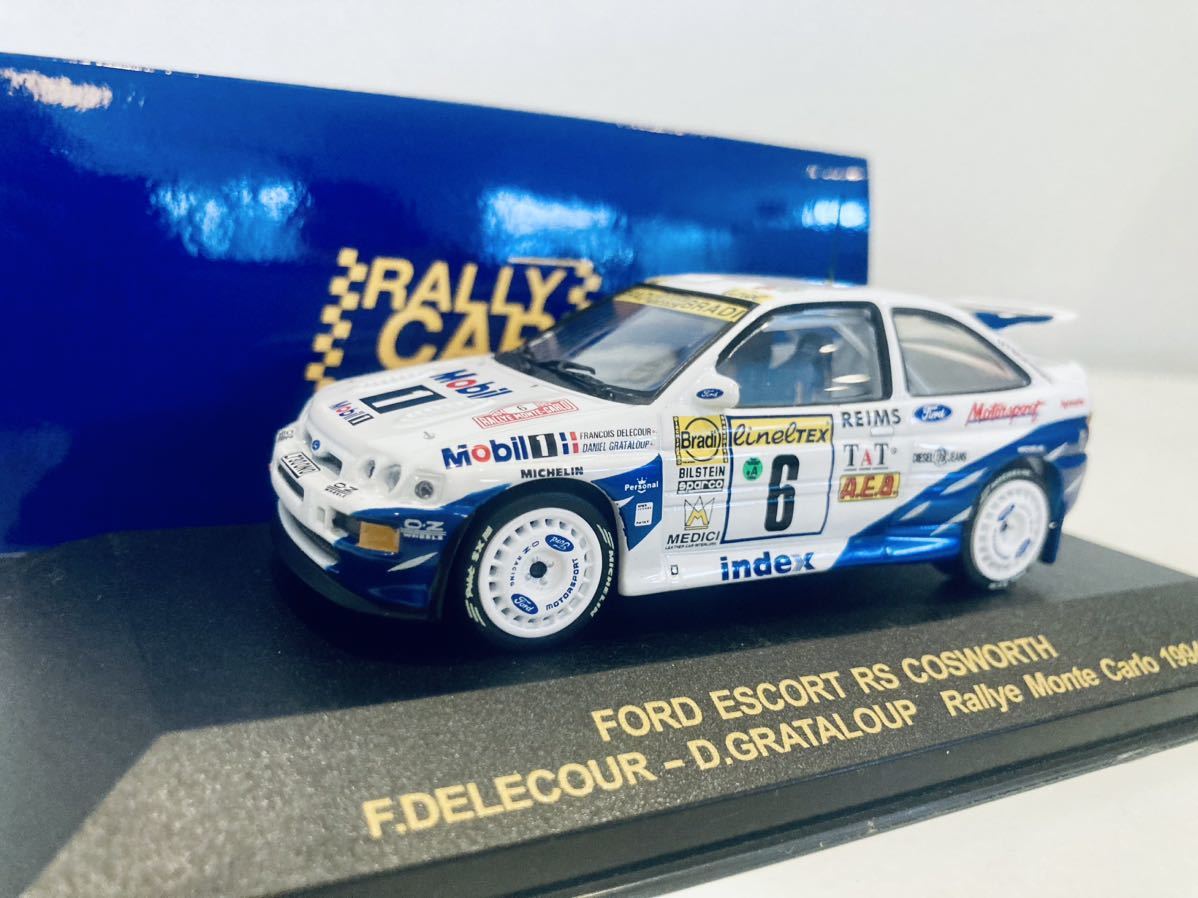 1/43 Rally Car Collection (IXO)フォード エスコート RS コスワース #6 F.デルクール Winner Rally Monte Carlo 1994_画像1