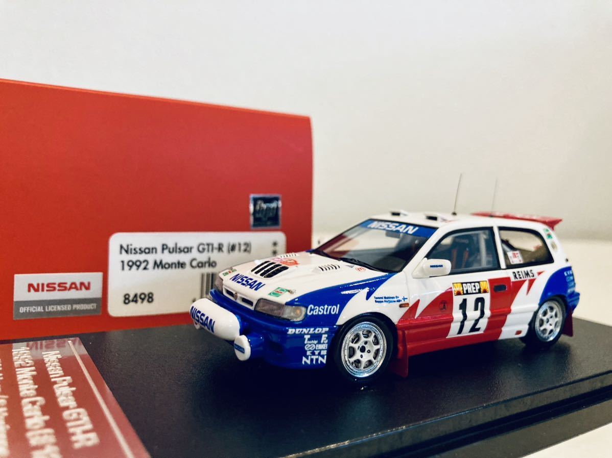 【送料無料】1/43 HPI MIRAGE 日産 パルサー GTI-R #12 T.マキネン Rally Monte Carlo 1992