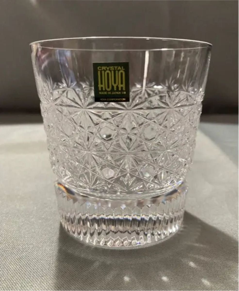 hoya ホヤクリスタル ロックグラス 高級カット切子グラス 2個セット