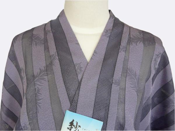 和装コート 夏用 テイジンシルパール 紗 透かし織り 紫に羽 840