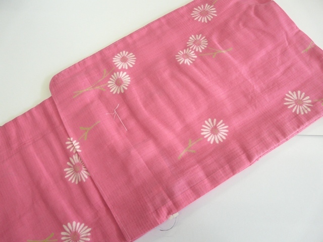 ジュンコシマダ 女性用 ブランド 浴衣 単品 ピンク地に花柄 仕立上 綿100％ Sサイズ 492
