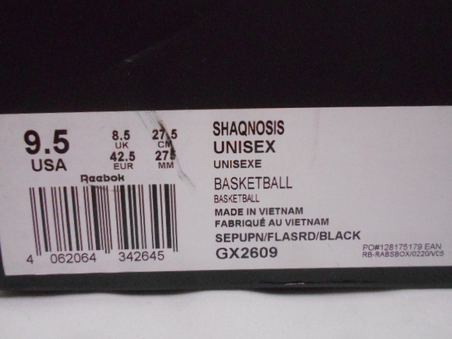 77 送80サ 0222$D04 Reebok × adidas リーボック アディダス SHAQNOSIS GX2609 27.5cm 未使用_画像9