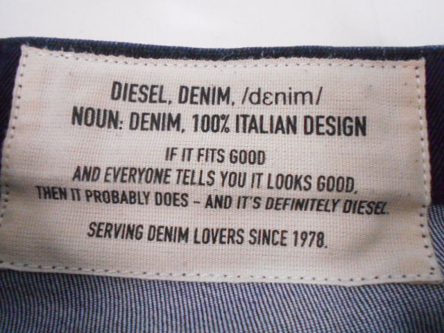 71 送80サ 0222$D15 DIESEL ディーゼル メンズ D-VIDER USED加工 キャロットデニム ジーンズ ストレッチ インディゴ W36 中古品_画像7