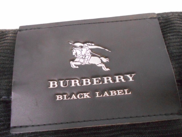 71 送80サ 0306$D12 BURBERRY BLACK LABEL バーバリーブラックレーベル メンズ コーデュロイパンツ ブラック サイズ76 中古品_画像6
