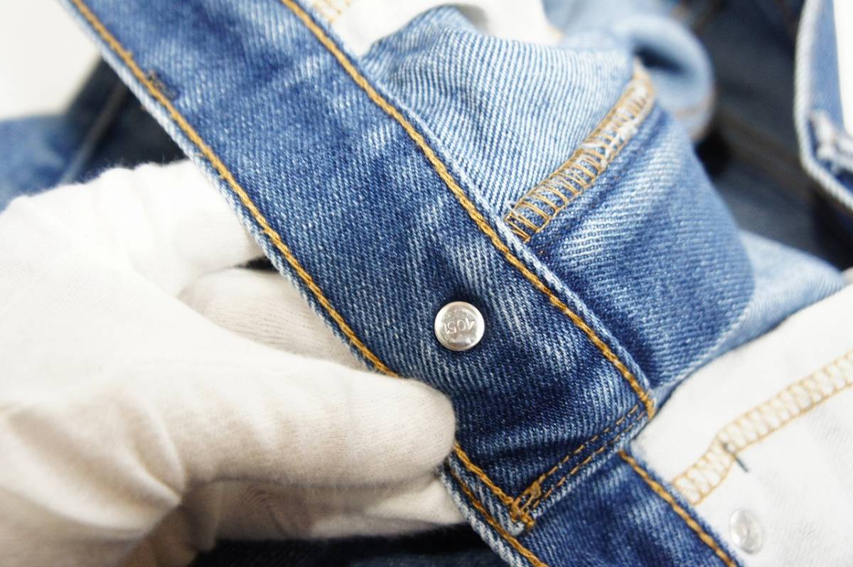 正規 Levi’s リーバイス 517 ブーツカット デニム パンツ ジーンズ 140周年記念 裏刻印4051 紺 32 本物 205Oの画像5