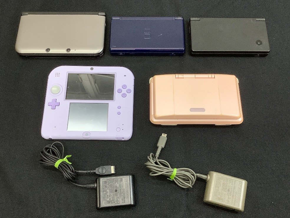 Nintendo0 3DSLL 2DS DSi 他 携帯ゲーム機 まとめ 3DS/DS/DSlite動作確認済 2DS電源入らず バッテリー現状 ACBF 中古品_画像1