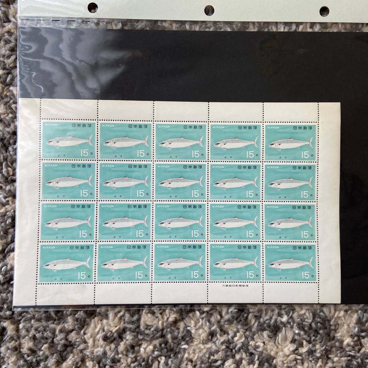 記念切手・日本郵便・シート ・魚シリーズ［あゆ、かつお、まだい、ぶり、まさば］まとめて　魚介_画像3