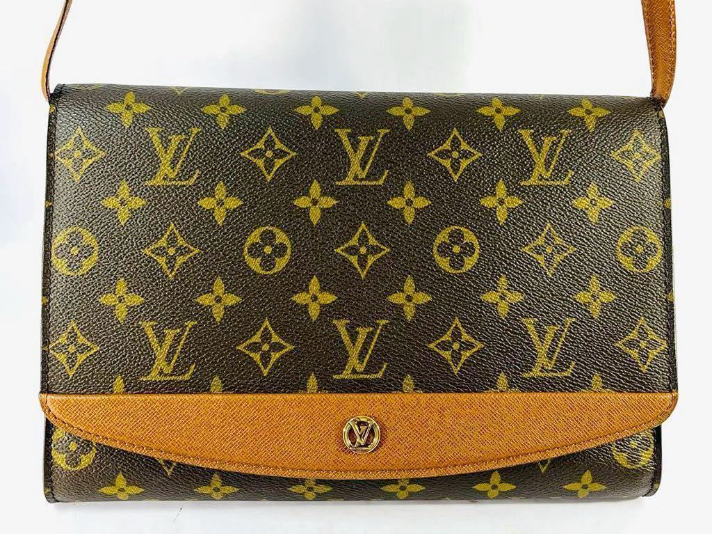 ◇1円★美品 LOUIS VUITTON ルイヴィトン モノグラム Ｍ51797 ボルドーショルダーバッグ 2way クラッチバッグ 斜め掛け ヴィンテージ_画像2