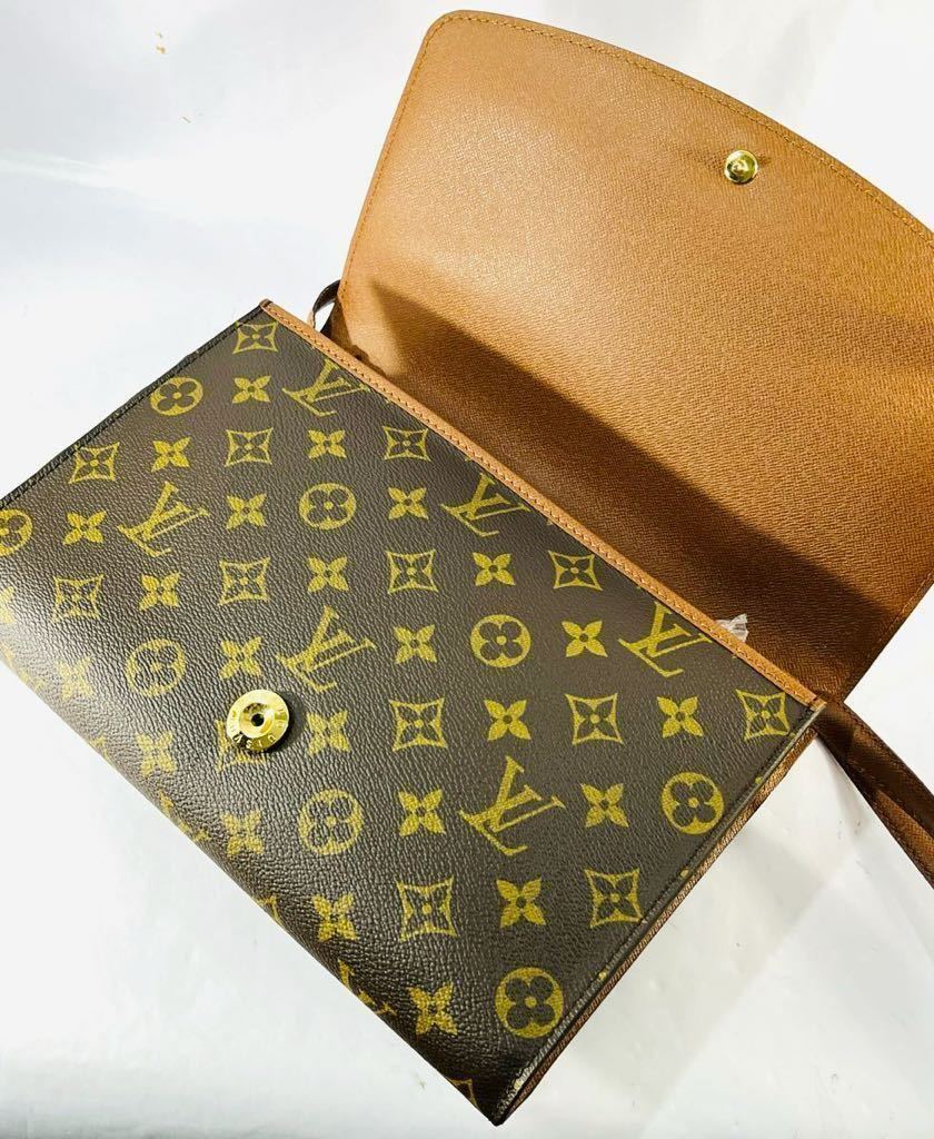 ◇1円★美品 LOUIS VUITTON ルイヴィトン モノグラム Ｍ51797 ボルドーショルダーバッグ 2way クラッチバッグ 斜め掛け ヴィンテージ_画像6