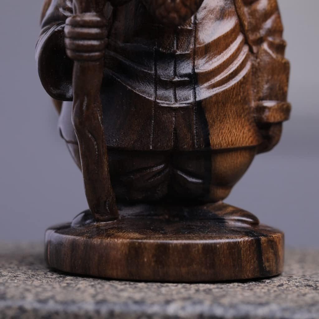 木彫り 置物 木製 彫刻 【亀仙人】天然木材 フィギュア・コレクタードール_画像5