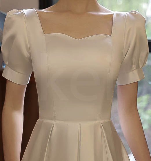 * new goods fine quality 3XL size satin dress type One-piece white 