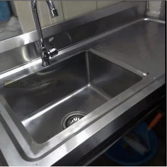 水槽業務用にステント付きキッチン付き 二重溝手作りナノ機能集積棚全体 ステンレス手洗器の画像6