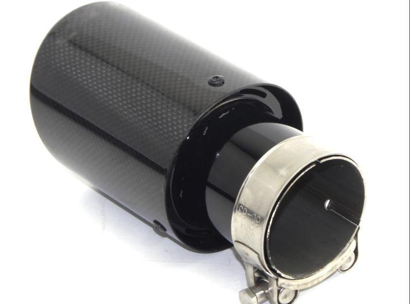 AKRAPOVIC manner real carbon made muffler cutter 2 piece set exit outer diameter 101.( polishing carbon, stainless steel inside layer pipe ) installation inside diameter designation possibility 