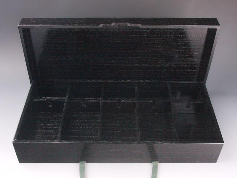 HAKO28 平形仕切付収納箱 印籠用 空箱 木箱 保護箱　N143_画像6