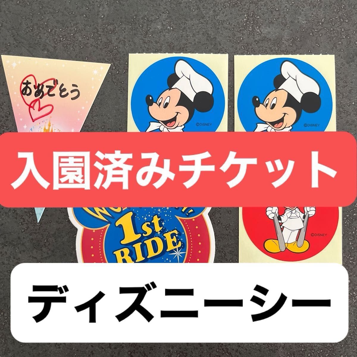 入園済みディズニーシーチケット+ディズニーシール