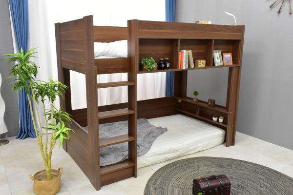  новый товар распродажа цена кровать-чердак BR цвет bed полки имеется высокий место хранения одиночный из дерева подставка bed мебель спальное место .. модный :NW44-16HZV-KC