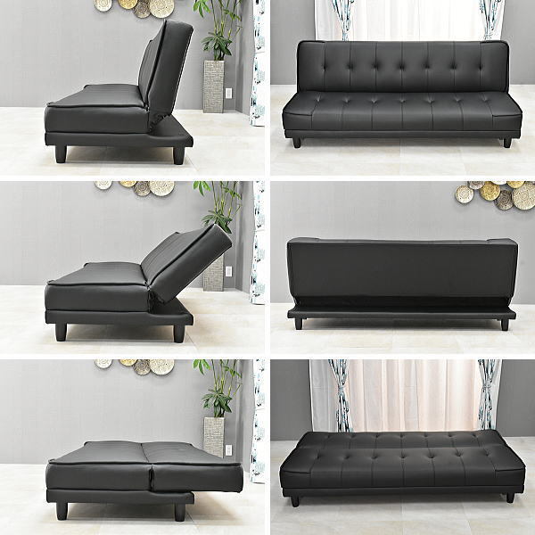  new goods region limitation free shipping black color reclining sofa - bed Northern Europe modern stylish BK bed 3P sofa 3 seater . super-discount :NW44-8MQV-KC