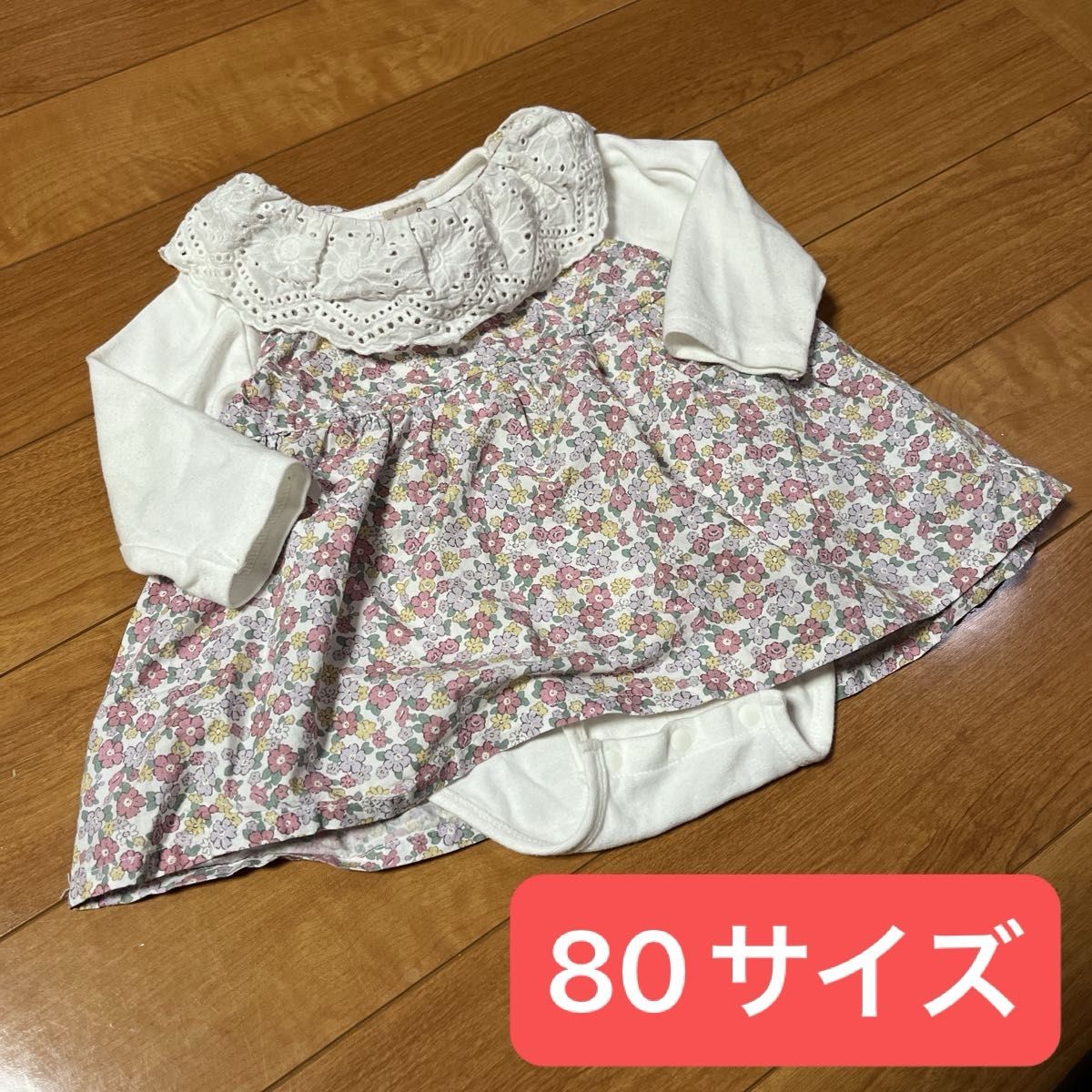 Petit main プティマイン ワンピース 花柄 チュニック ブラウス トップス 半袖 長袖  女の子 子供服 ベビー服