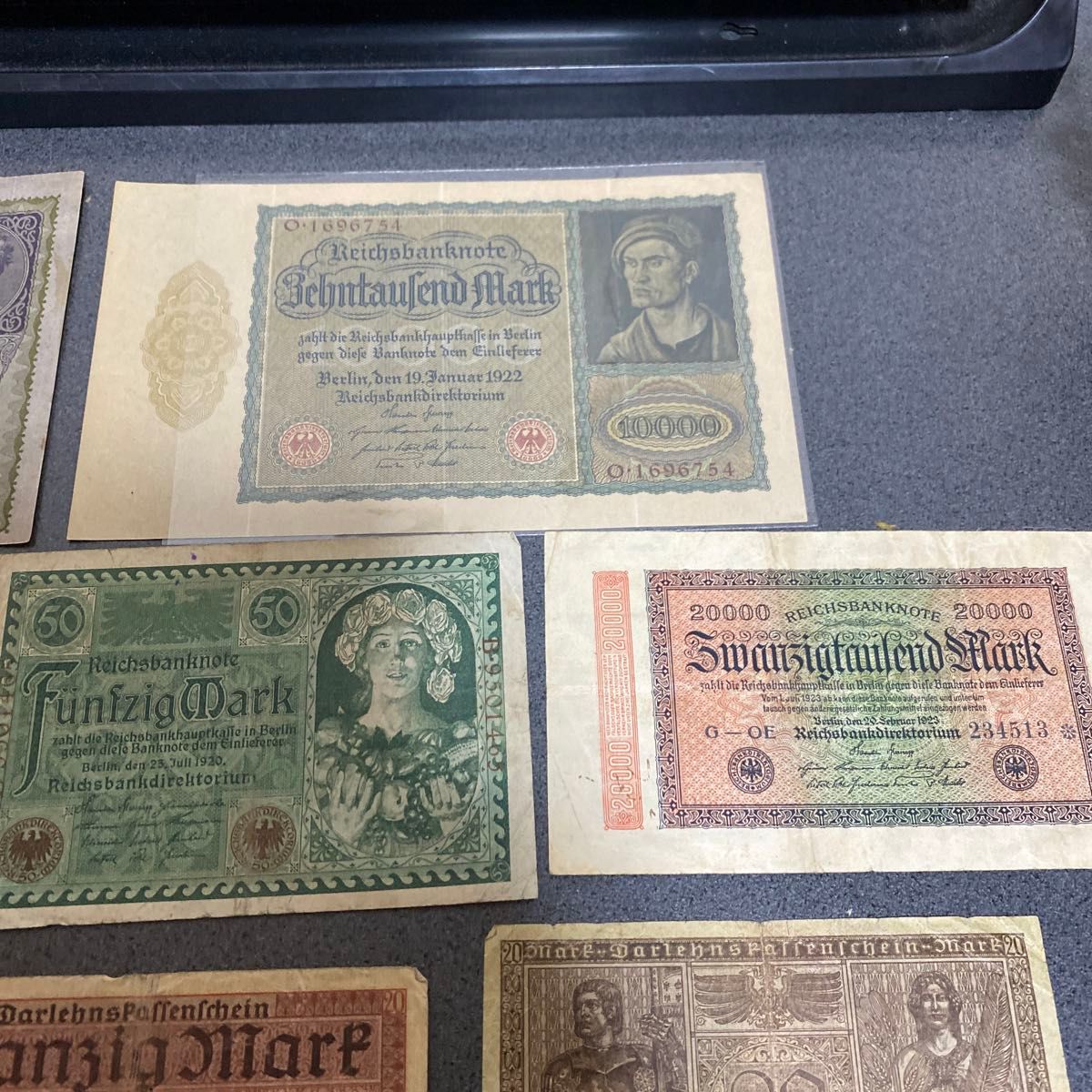 ドイツマーク10枚セットアンティーク紙幣