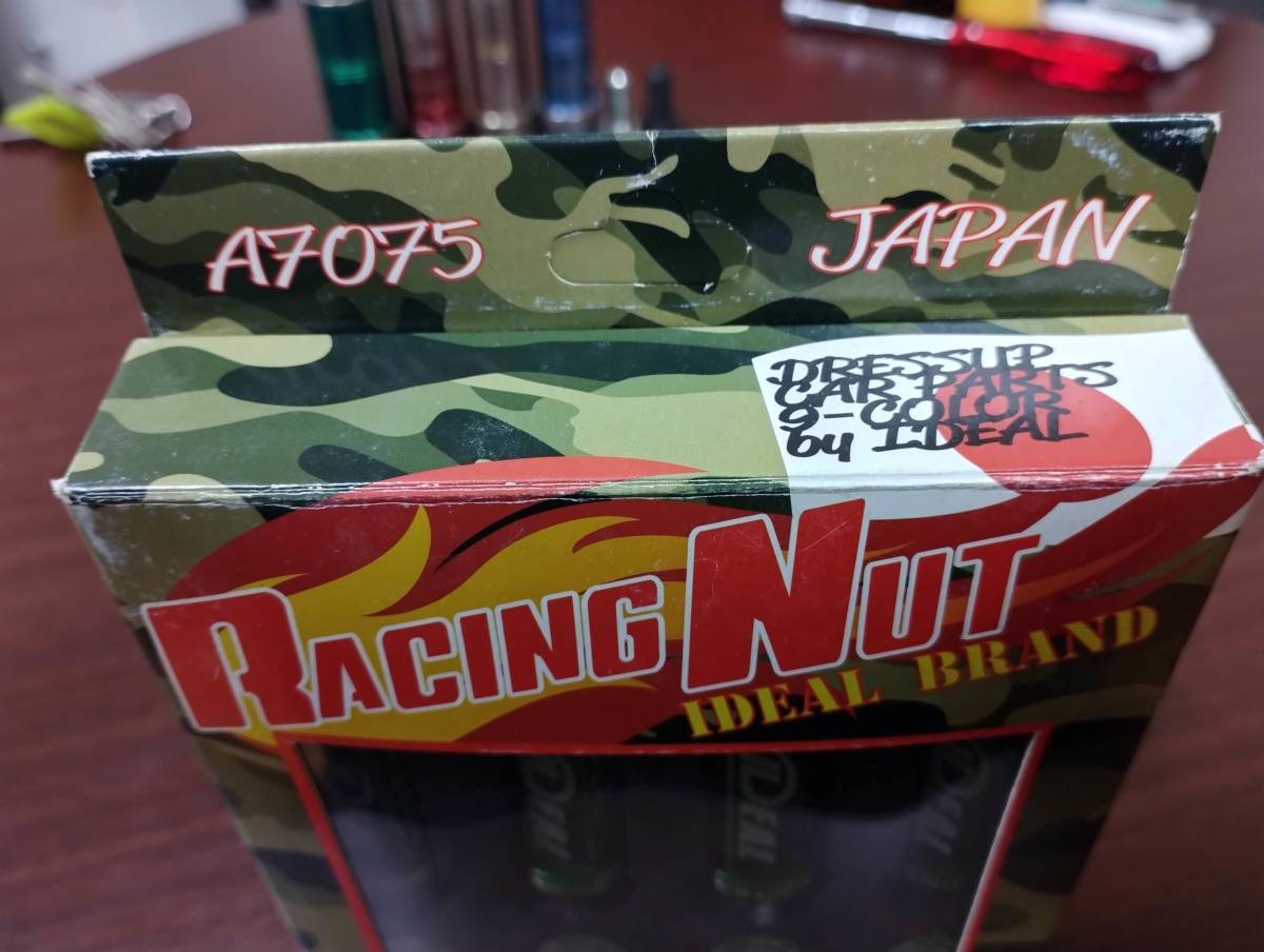 ホイールナット イデアル IDEAL 3D RACING NUT グリーン Sサイズ 4個入×4箱 テーパー座 貫通タイプ HEX19×M12×P1.25 日産 スズキ スバル_画像6