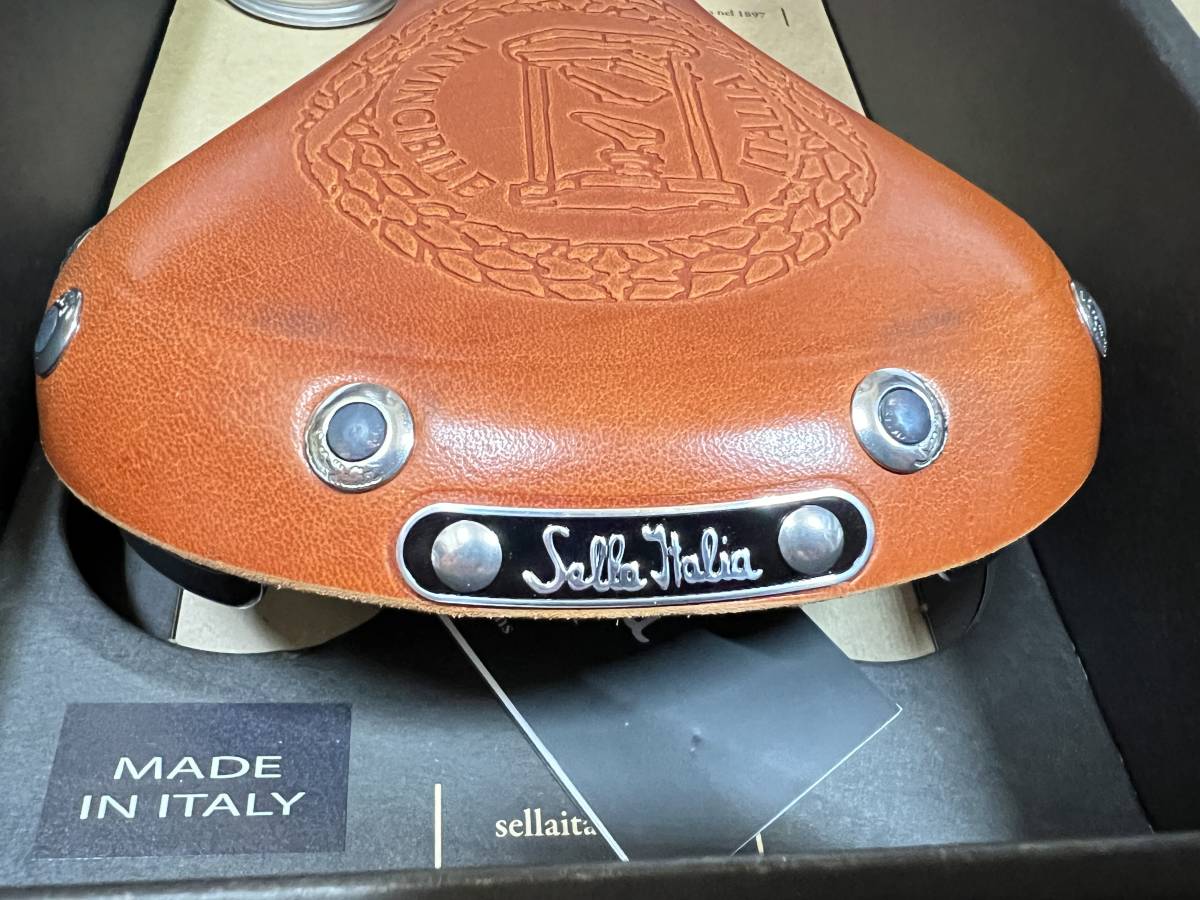 新品 箱入 セライタリア ミチカ SELLE ITALIA MITICA 本革サドル 茶