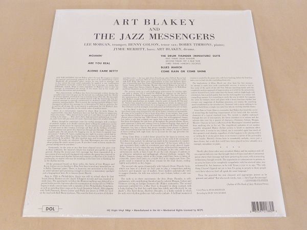 未開封 アート・ブレイキー Moanin' 限定見開きジャケットHQ180g重量盤LP Art Blakey And The Jazz Messengers Lee Morgan Benny Golson_画像2