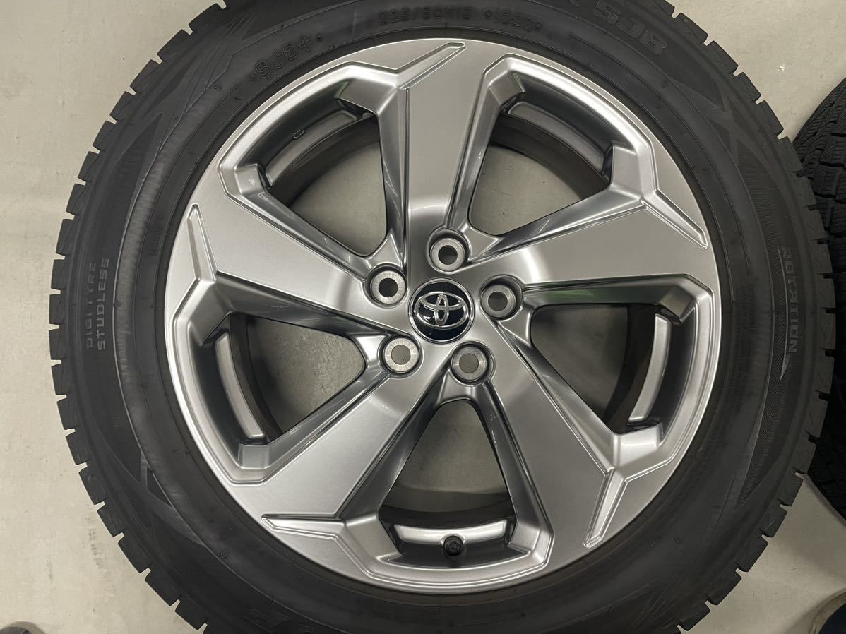 美品 トヨタ 純正 スタッドレスアルミセット 225/60R18 ダンロップ ウインターマックスSJ8 8~9部山　RAV4 ハリアー等に_画像2