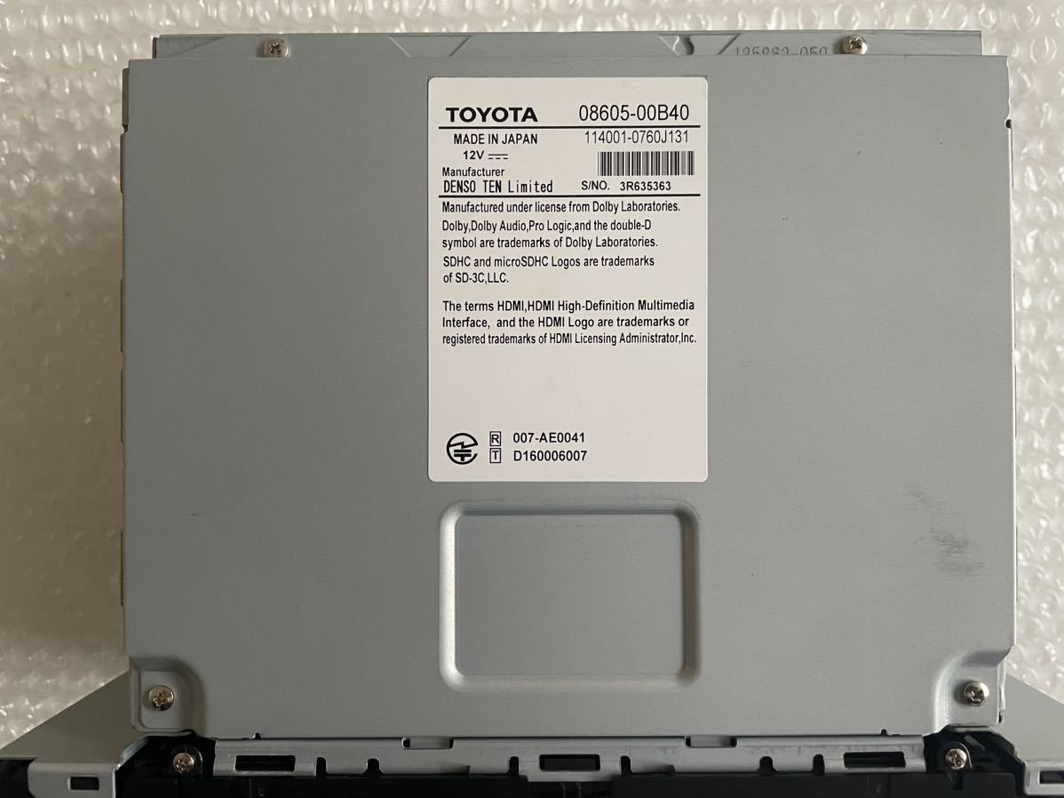 トヨタ純正ナビ 超美品 9インチ NSZT-Y68T 2022年春版地図データ トヨタ純正ナビ 超美品 9インチ NSZT-Y68T 2022年春版地図データ