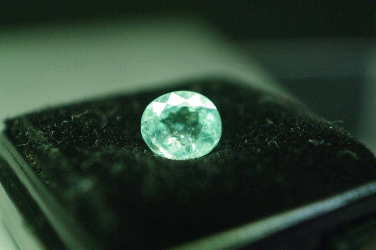  天然パライバトルマリン 　１.２５９ ct　 宝化協ソーティングレポート付属　_画像1