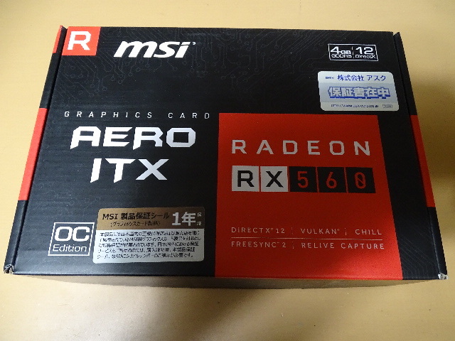 [ジャンク] MSI Radeon RX 560 AERO ITX 4G OC_画像1