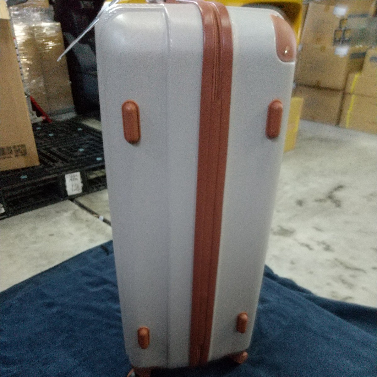 y022101t スーツケース キャリーバッグ キャリーケース 軽量 大型 TSAロック搭載 機内持込 360度回転 Lサイズ 100L ライトブルー×ベージュ